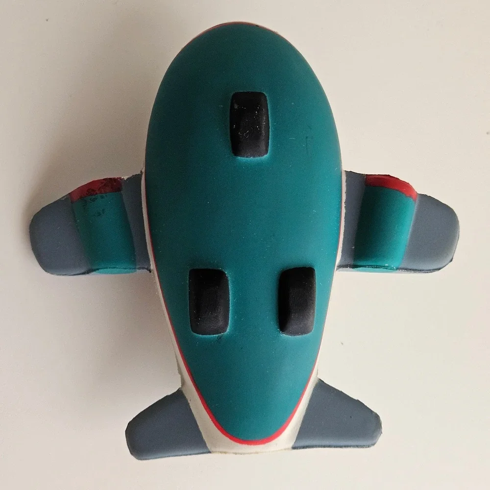 Vintage‎ America West Airlines Airplane Foam Stress Promo Toy White AWA Fares
